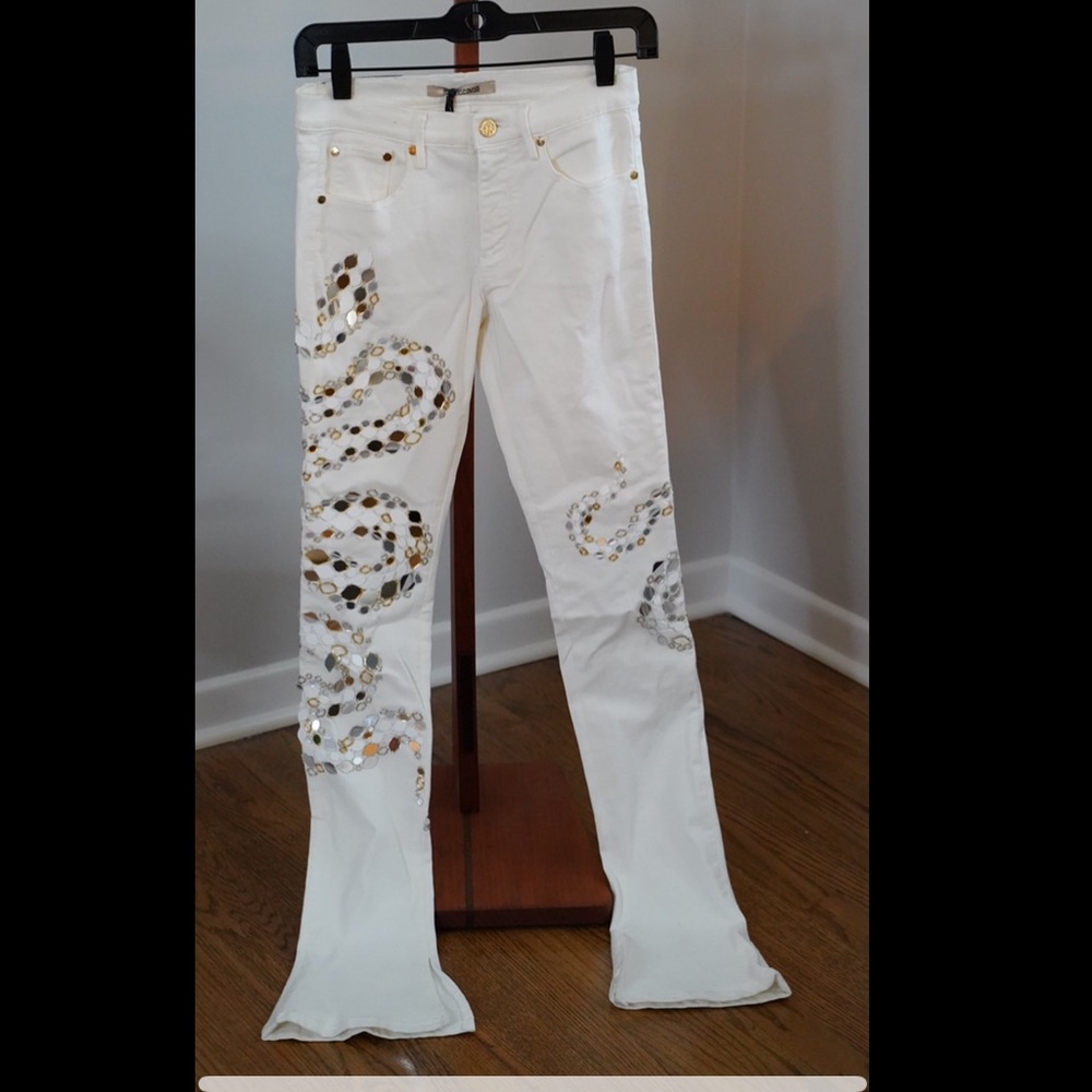 Roberto Cavalli Embroidered Denim